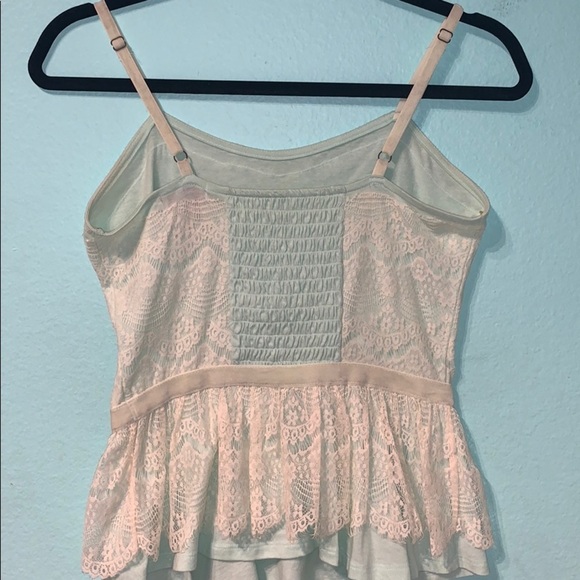 MINT LACE PEPLUM TOP - Picture 5 of 5